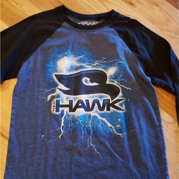 Y2K Tony Hawk Graphic Long Sleeve Shirt Boys M Lightning Collection Tagless Tee - Picture 3 of 4